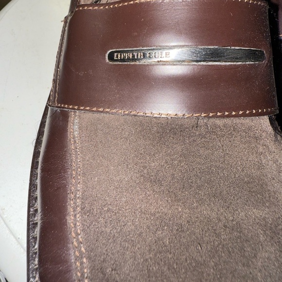 KENNETH COLE BROWN LEATHER/SUEDE MENS DRESS SHOES SIZE 10 - Picture 8 of 15